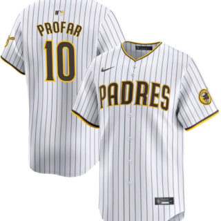Men's San Diego Padres #10 Jurickson Profar White 2024 Home Limited Stitched Baseball Jersey