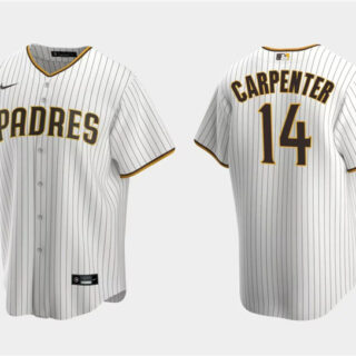 Men's San Diego Padres #14 Matt Carpenter White Cool Base Stitched Jersey