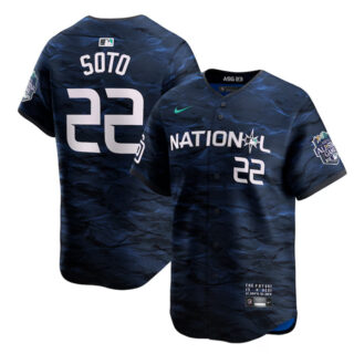 Men's San Diego Padres #22 Juan Soto Royal 2023 All-Star Cool Base Stitched Baseball Jersey