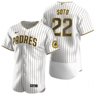 Men's San Diego Padres #22 Juan Soto White Flex Base Stitched Baseball Jersey
