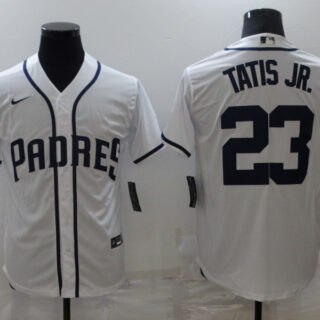 Men's San Diego Padres #23 Fernando Tatis Jr. White Cool Base Stitched Jersey