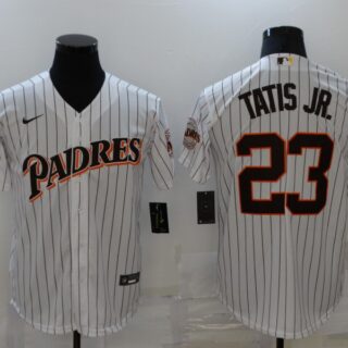 Men's San Diego Padres #23 Fernando Tatis Jr. White Cool Base Stitched Jersey