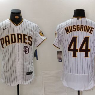 Men's San Diego Padres #44 Joe Musgrove White 2024 Home Limited Stitched Baseball Jerseys