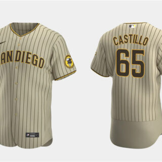 Men's San Diego Padres #65 José Castillo Tan Flex Base Stitched Baseball Jersey