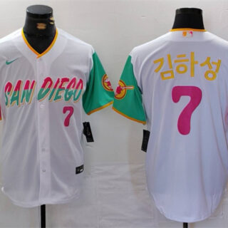 Men's San Diego Padres #7 White City Connect Cool Base Stitched Baseball Jersey