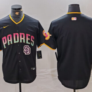 Men's San Diego Padres Blank Black Cool Base Stitched Baseball Jerseys