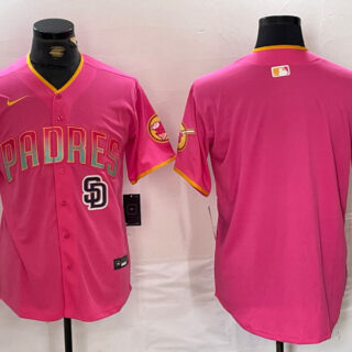 Men's San Diego Padres Blank Pink Cool Base Stitched Baseball Jerseys