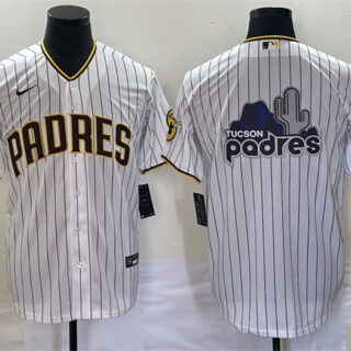 Men's San Diego Padres White Team Big Logo Cool Base Stitched Baseball Jersey