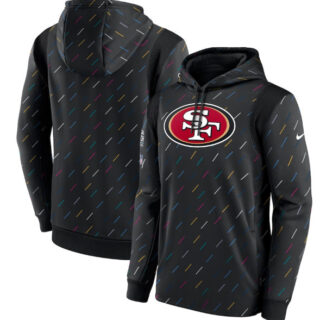 Men's San Francisco 49ers 2021 Charcoal Crucial Catch Therma Pullover Hoodie