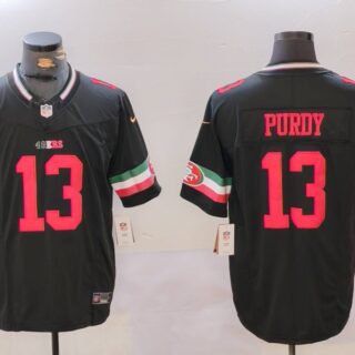 Men's San Francisco 49ers #13 Brock Purdy Black F.U.S.E. Mexico Vapor Limited Stitched Football Jersey