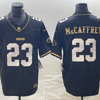 Men's San Francisco 49ers #13 Brock Purdy Black Gold 2023 F.U.S.E. Stitched Jersey