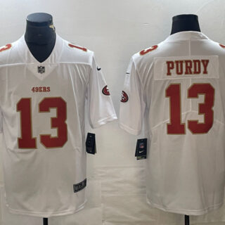 Men's San Francisco 49ers #13 Brock Purdy White Vapor Untouchable Limited Stitched Jersey