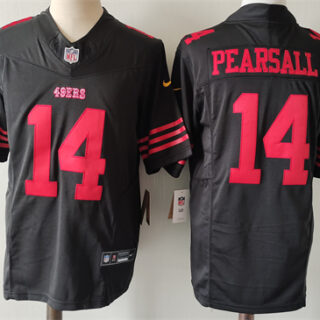 Men's San Francisco 49ers #14 Ricky Pearsall Black 2024 Draft F.U.S.E. Vapor Untouchable Limited Stitched Football Jersey
