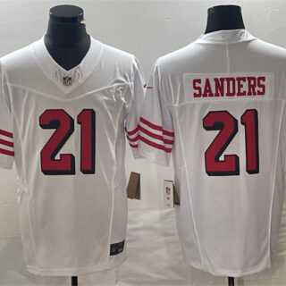 Men's San Francisco 49ers #21 Deion Sanders White 2023 F.U.S.E. Vapor Untouchable Limited Stitched Football Jersey