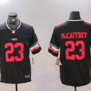 Men's San Francisco 49ers #23 Christian McCaffrey Black F.U.S.E. Mexico Vapor Limited Stitched Football Jersey