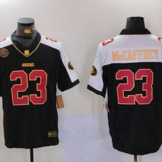 Men's San Francisco 49ers #23 Christian McCaffrey Black F.U.S.E. Mexico With Gate Bridge Patch Vapor Limited Stitched Football Jerseys