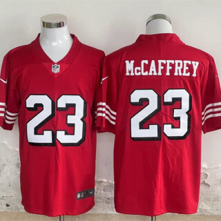 Men's San Francisco 49ers #23 Christian McCaffrey Red Vapor Untouchable Limited Stitched Jersey