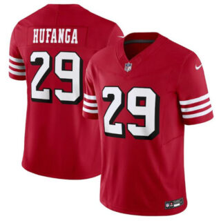 Men's San Francisco 49ers #29 Talanoa Hufanga New Red 2023 F.U.S.E. Stitched Football Jersey