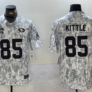 Men's San Francisco 49ers #85 George Kittle 2024 F.U.S.E Arctic Camo Salute To Service Limited Stitched Football Jersey