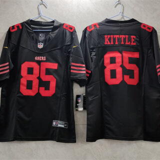 Men's San Francisco 49ers #85 George Kittle Black 2023 F.U.S.E. Vapor Untouchable Limited Stitched Football Jersey