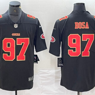 Men's San Francisco 49ers #97 Nick Bosa Black Vapor Untouchable Limited Stitched Jersey
