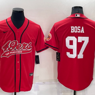 Men's San Francisco 49ers #97 Nick Bosa Red Cool Base Stitched Baseball Jersey
