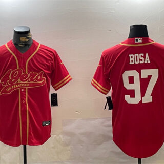 Men's San Francisco 49ers #97 Nick Bosa Red Cool Base Stitched Baseball Jersey