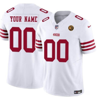 Men's San Francisco 49ers Active Player Custom White 2023 F.U.S.E. Alternate With John Madden Patch Vapor Limited Stitched Football Jersey