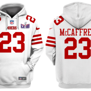 Men's San Francisco 49ers Active Player Custom White Super Bowl LVIII Alternate Pullover Hoodie