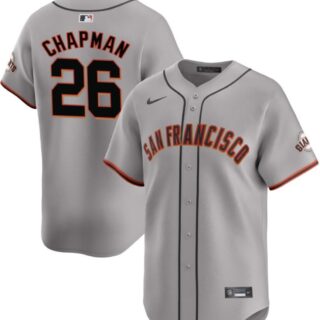 Men's San Francisco Giants #26 Matt Chapman Grey 2024 Away Limited Stitched Baseball Jersey