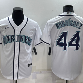 Men's Seattle Mariners #44 Julio Rodriguez White Stitched MLB Cool Base Nike Jersey