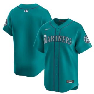 Men's Seattle Mariners Blank Aqua Alternate Limited Stitched Jersey