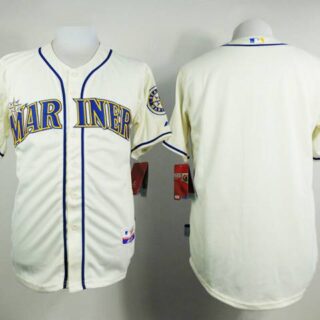 Men's Seattle Mariners Customized 2015 Cream Jersey