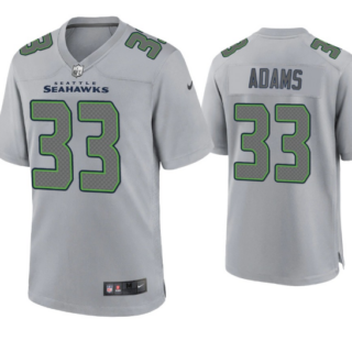 Men's Seattle Seahawks #33 Jamal Adams Grey Atmosphere Fashion Stitched Game Jersey