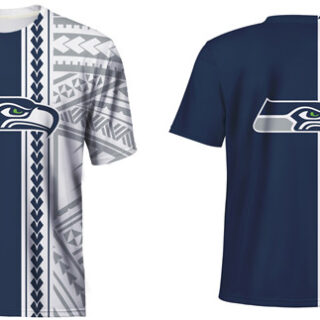 Men's Seattle Seahawks Navy-White T-Shirt
