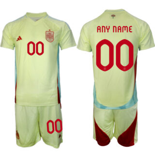 Men's Spain Team Custom 2024-25 Yellow Away Soccer Jerseys