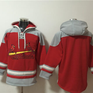 Men's St.Louis Cardinals Blank Ageless Must-Have Lace-Up Pullover Hoodie