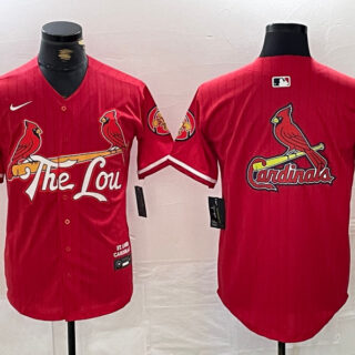Men's St. Louis Cardinals Team Big Logo Red 2024 City Connect Limited Stitched Baseball Jersey