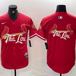 Men's St. Louis Cardinals Team Big Logo Red 2024 City Connect Limited Stitched Baseball Jerseys