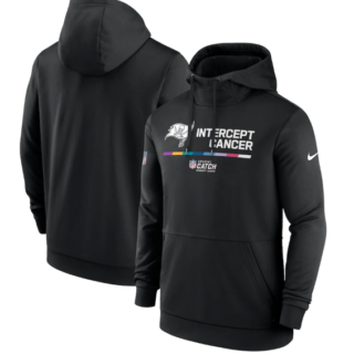 Men's Tampa Bay Buccaneers 2022 Black Crucial Catch Therma Performance Pullover Hoodie