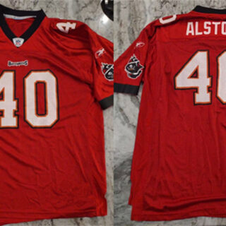 Men's Tampa Bay Buccaneers #40 Mike Alstott Red Stitched Game Jersey