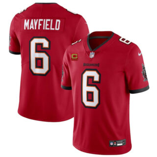 Men's Tampa Bay Buccaneers #6 Baker Mayfield Red 2024 With 4-Star C Patch Vapor Untouchable Limited Stitched Jersey