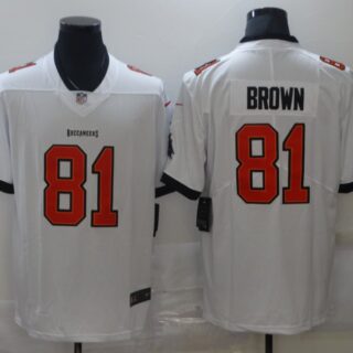 Men's Tampa Bay Buccaneers #81 Antonio Brown White 2020 NEW Vapor Untouchable Stitched NFL Nike Limited Jersey