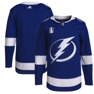 Men's Tampa Bay Lightning Blank 2022 Blue Stanley Cup Final Patch Stitched Jersey