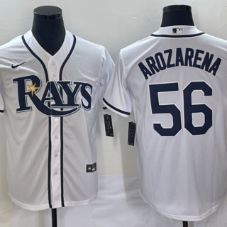Men's Tampa Bay Rays #56 Randy Arozarena White Cool Base Stitched Baseball Jerseys