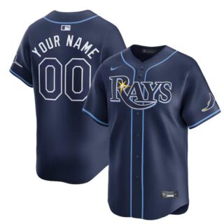 Men's Tampa Bay Rays Active Player Custom Navy Away Limited Stitched Baseball Jersey