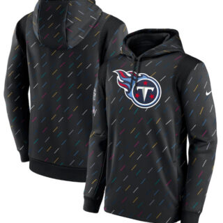 Men's Tennessee Titans 2021 Charcoal Crucial Catch Therma Pullover Hoodie