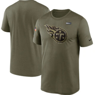 Men's Tennessee Titans 2021 Olive Salute To Service Legend Performance T-Shirt