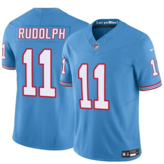 Men's Tennessee Titans #11 Mason Rudolph Blue 2024 F.U.S.E. Throwback Vapor Limited Stitched Football Jersey