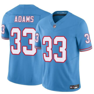 Men's Tennessee Titans #33 Jamal Adams Blue 2024 F.U.S.E. Throwback Vapor Limited Stitched Football Jersey